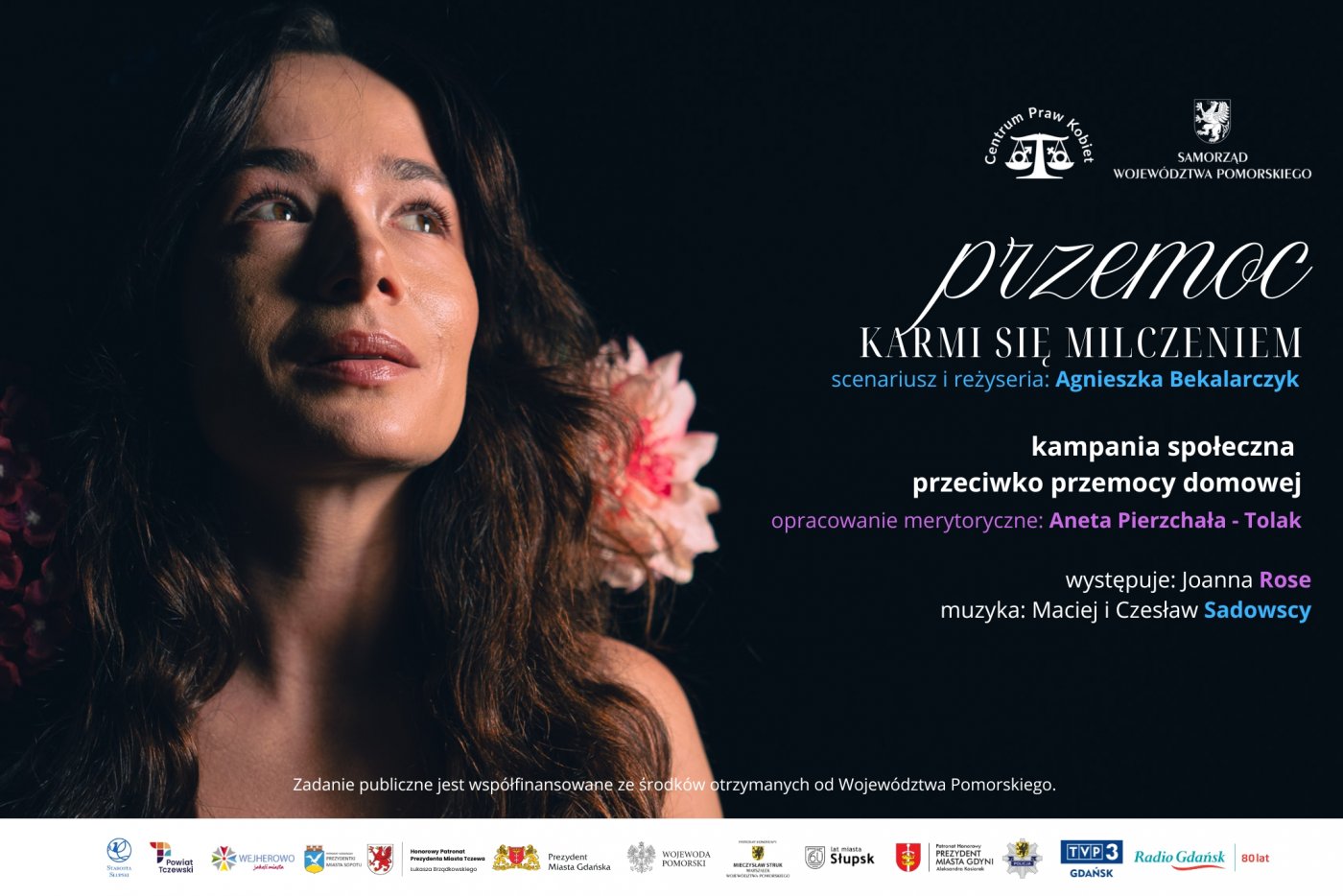 Materiały promocyjne kampanii „Przemoc karmi się milczeniem