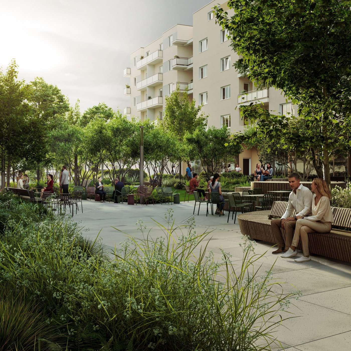 Wizualizacja parku między ul. Armii Krajowej a Obrońców Wybrzeża (mat. Invest Komfort)