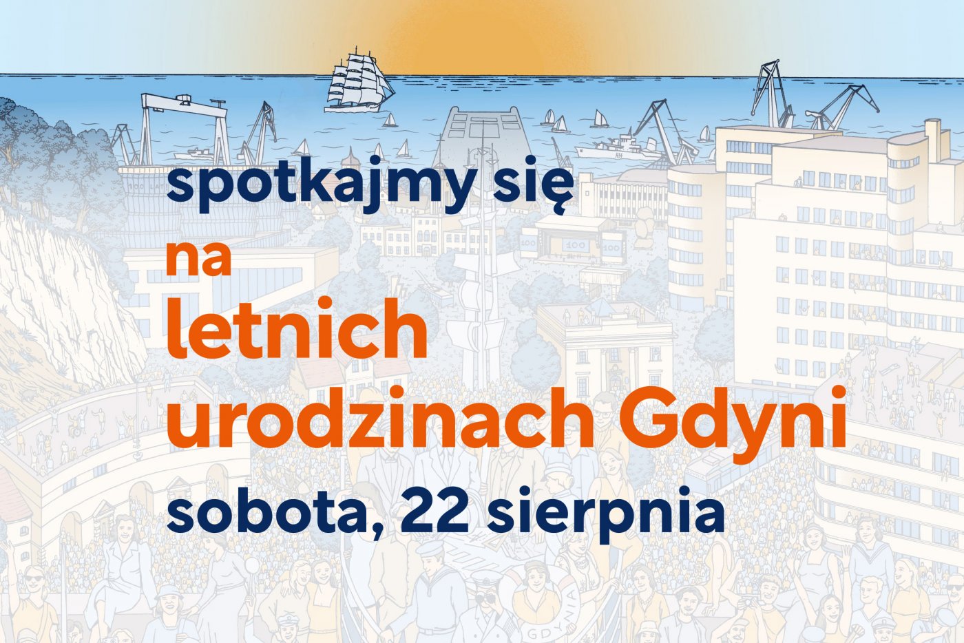 Grafika promująca letnie urodziny Gdyni (fot. materiał prasowy UM)