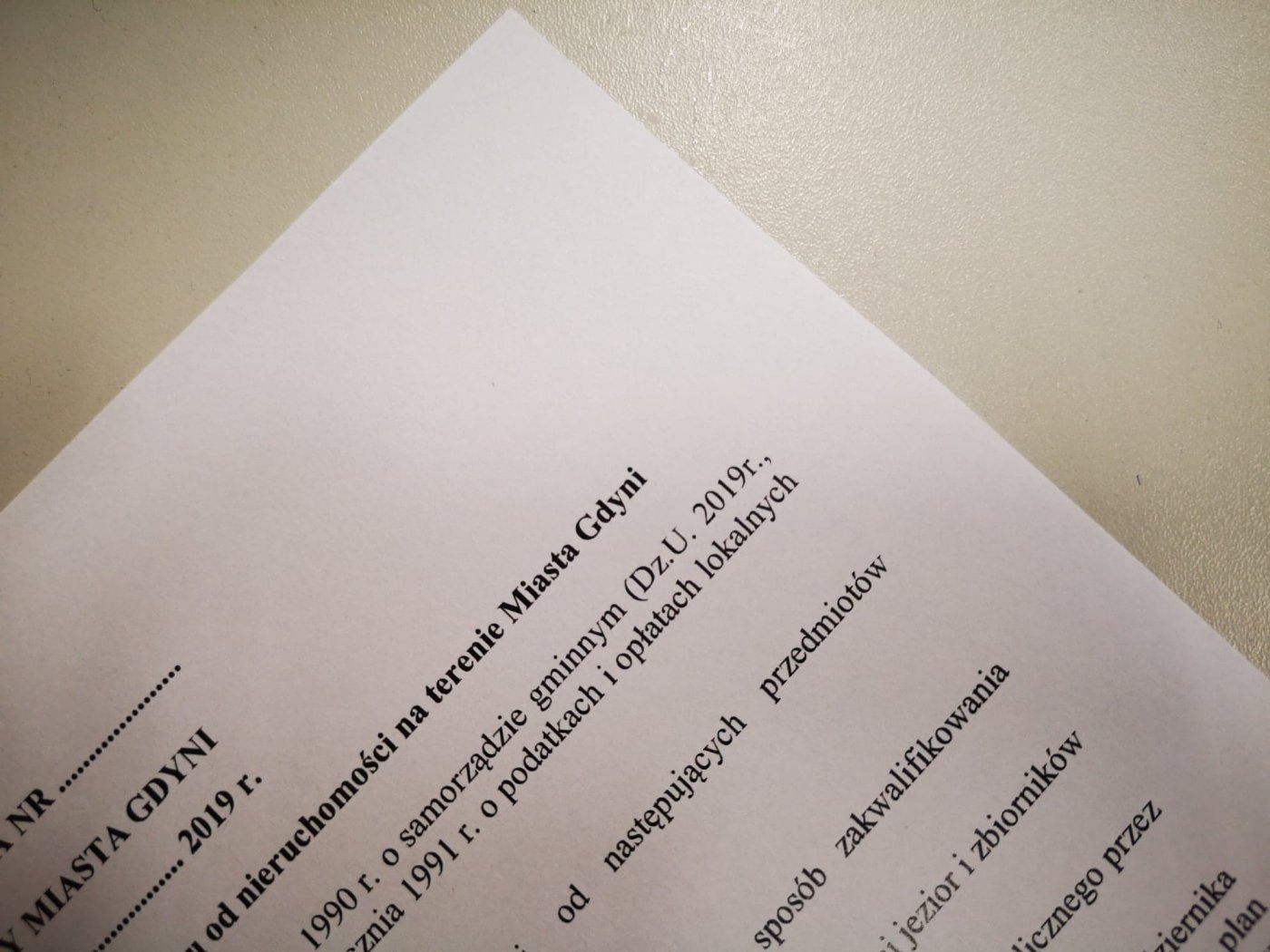Stawki podatków od nieruchomości reguluje uchwała z 23 października 2019 r.