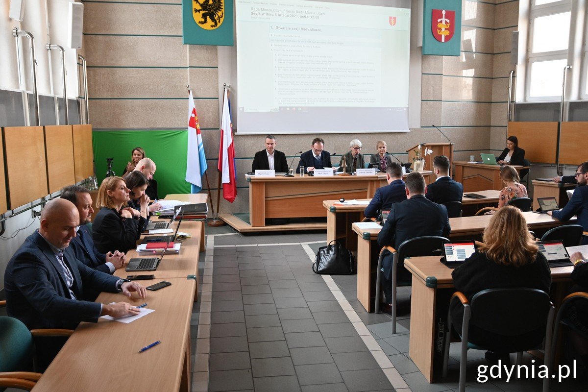 Rada Miasta Gdyni podczas lutowej sesji // fot. Magdalena Śliżewska