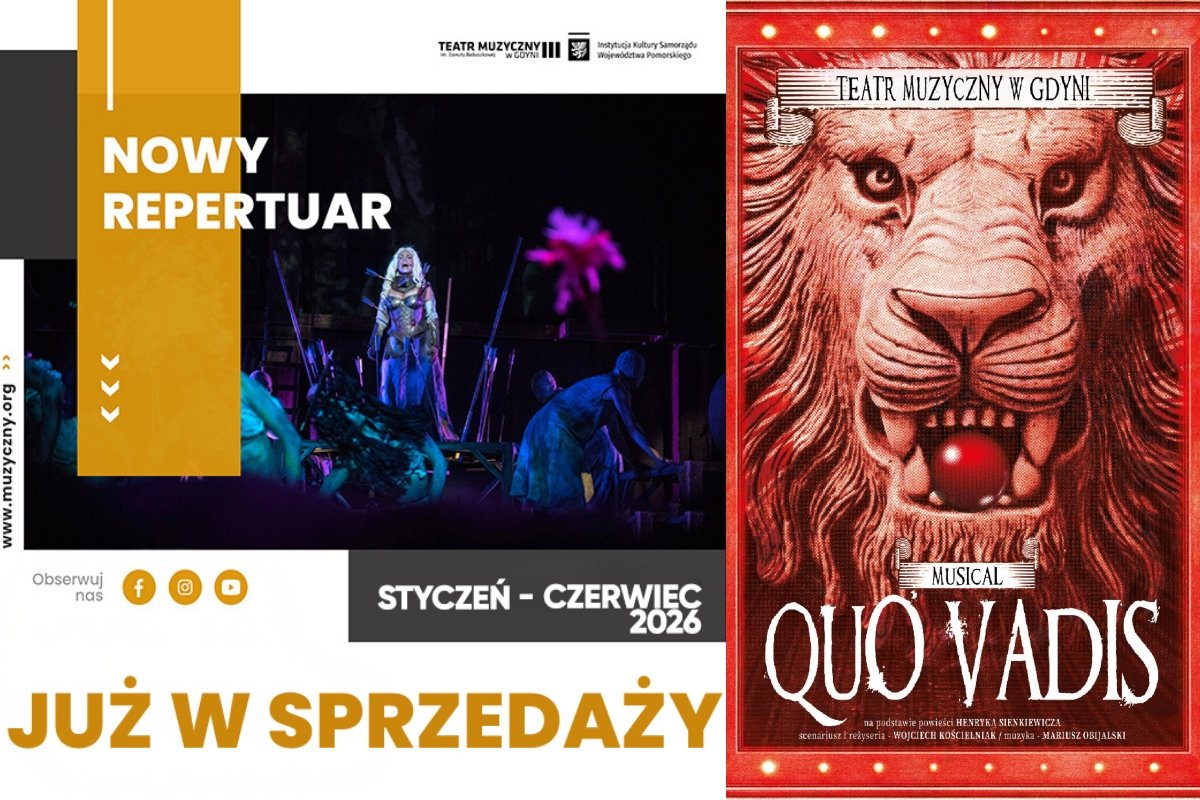 Od 12 sierpnia możemy kupować bilety na repertuar Teatru Muzycznego w 2026 roku (fot. Teatr Muzyczny w Gdyni)
