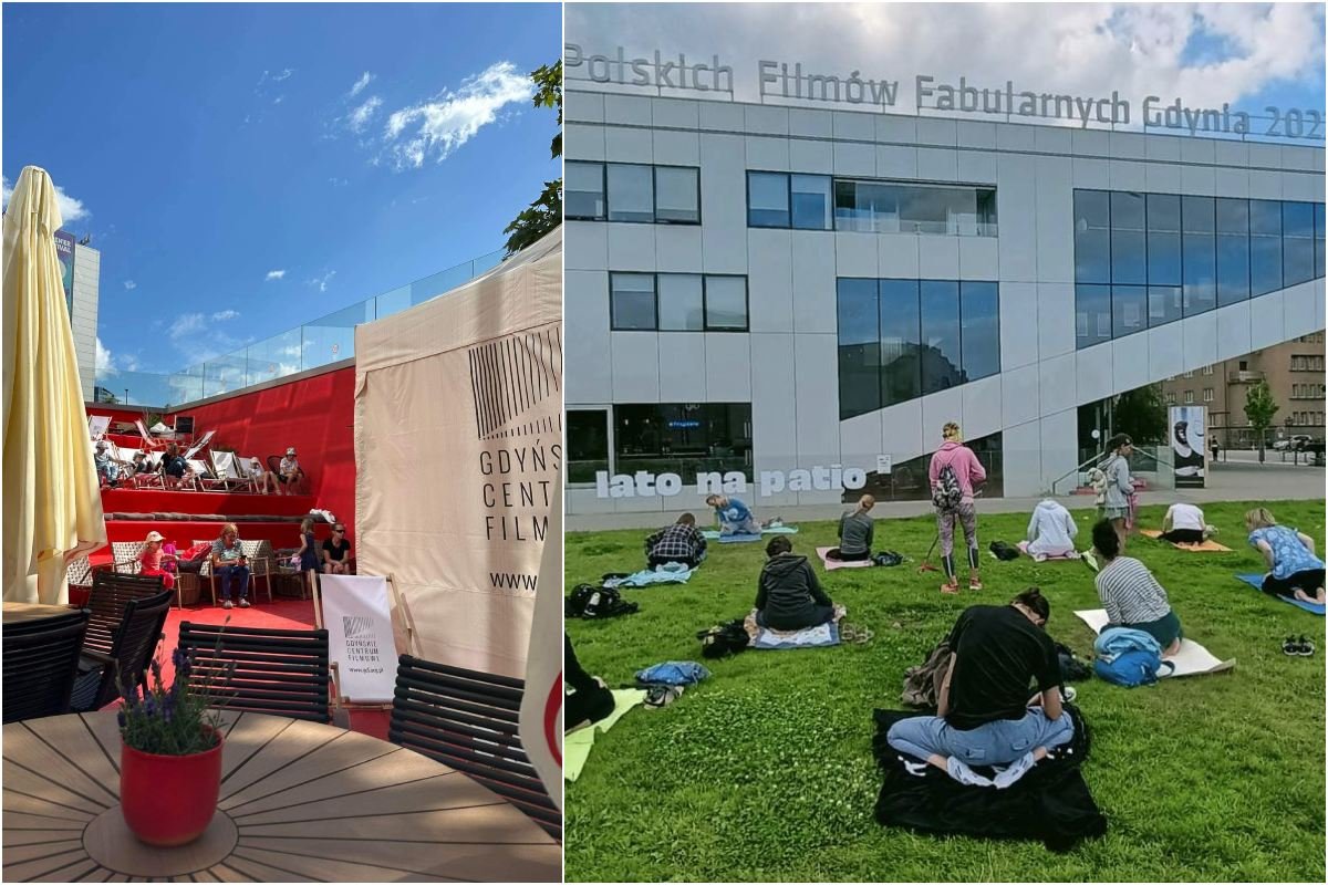 Kino pod chmurką z klasykami polskiej kinematografii na ekranie czy joga na trawie z widokiem na GCF? Wszystko w ramach „Lato na Patio”, fot. Gdyńskie Centrum Filmowe / Facebook
