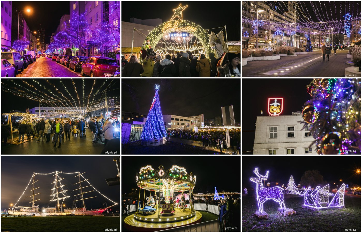 Gdynia rozbłysła na Święta tysiącami światełek // fot. Karol Stańczak