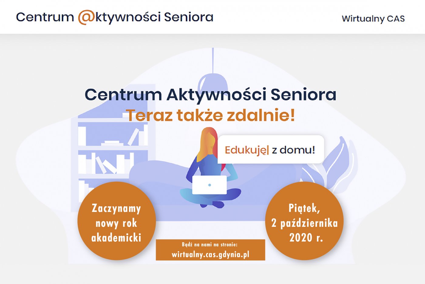 Gdyński Uniwersytet Trzeciego Wieku zaprasza na wykłady on - line // mat. Laboratorium Innowacji Społecznych