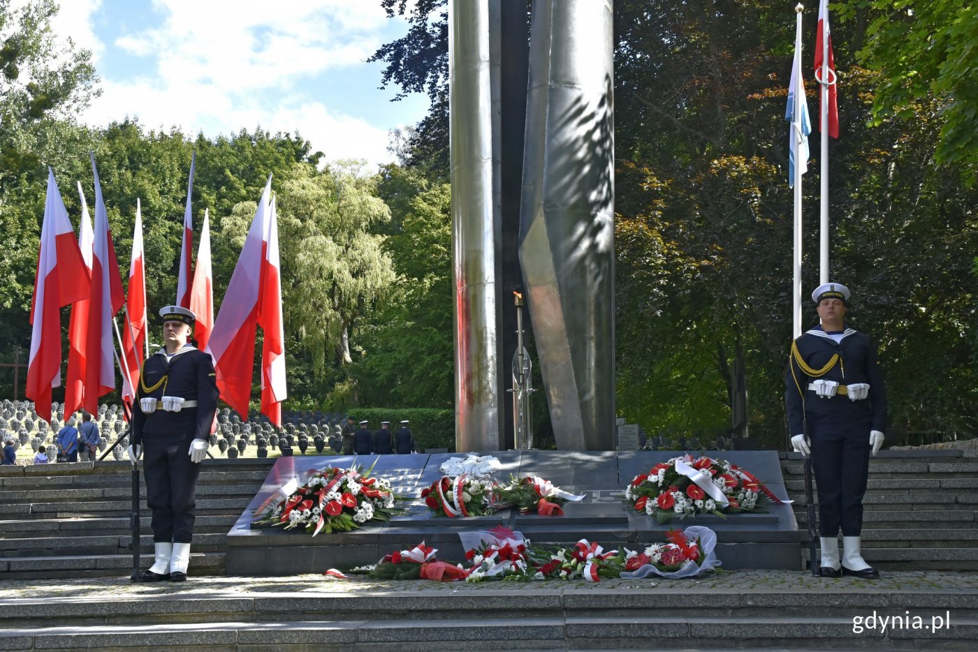 Na Cmentarzu Wojennym w Gdyni odbyły się uroczystości z okazji 81. rocznicy wybuchu II wojny światowej // fot. Magdalena Czernek