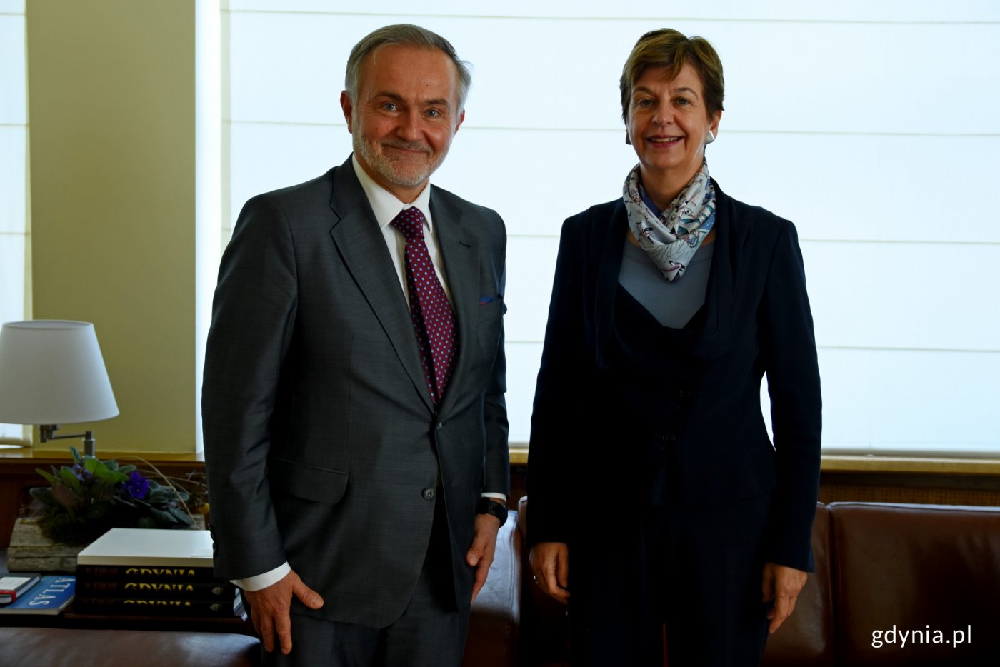 Na zdjęciu prezydent Gdyni Wojciech Szczurek i Daphne Bergsma, Ambasador Królestwa Niderlandów // fot. Paweł Kukla