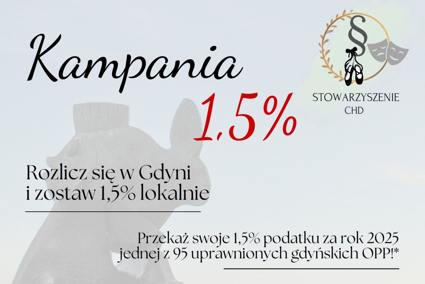 W tym roku działania informacyjno-promocyjne związane z przekazywaniem 1,5% podatku dla gdyńskich OPP prowadzi Stowarzyszenie ChD (mat. Stowarzyszenia ChD)