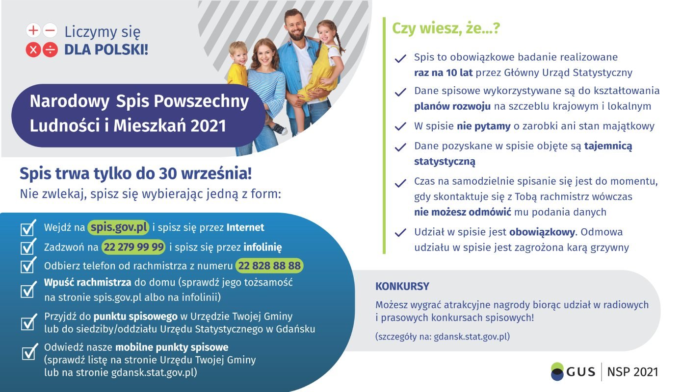 Zapraszamy do udziału w Narodowym Spisie Powszechnym – to już ostatnia szansa!