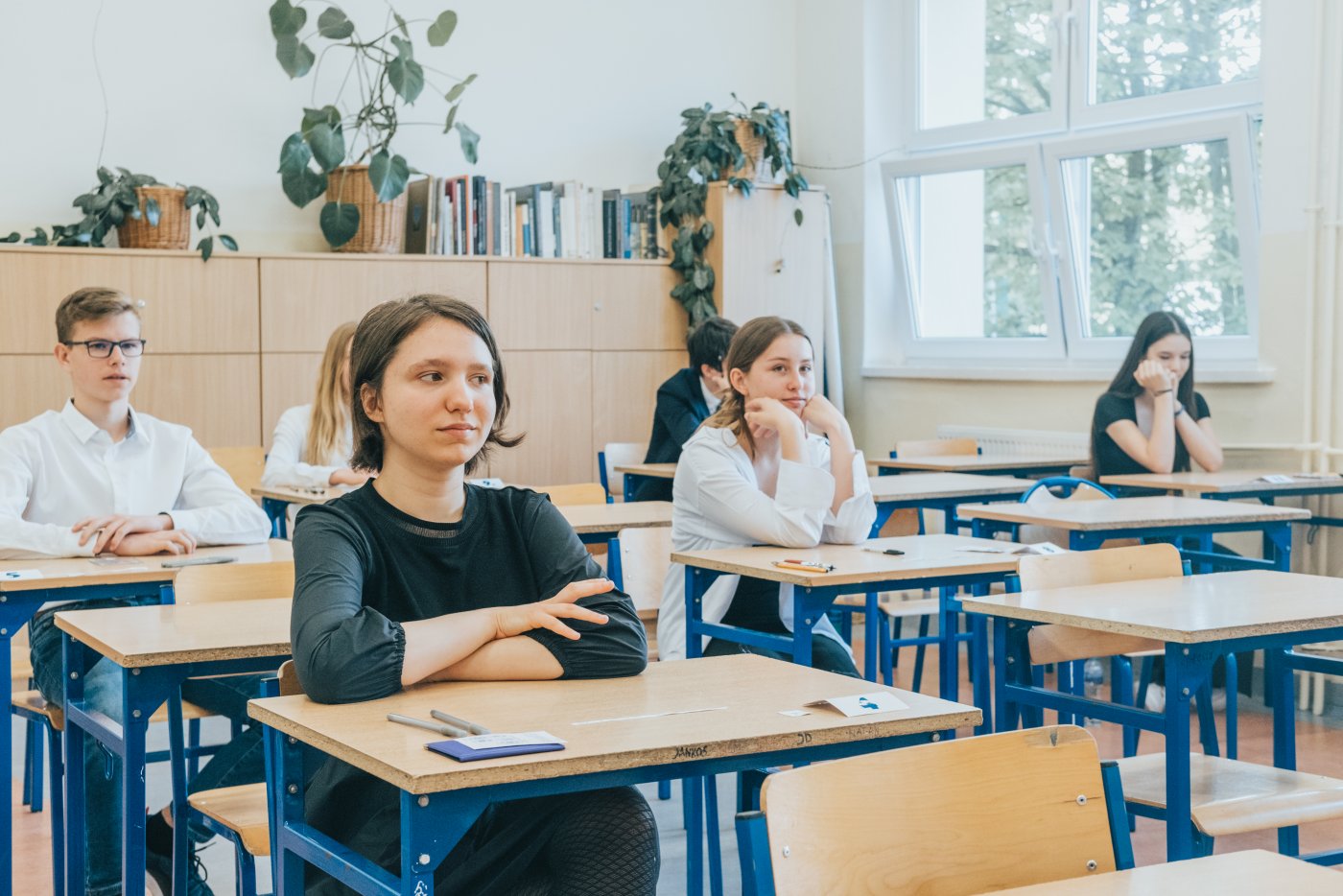 Ósmoklasiści pisali dziś egzamin z języka polskiego // fot. Filip Śmigielski