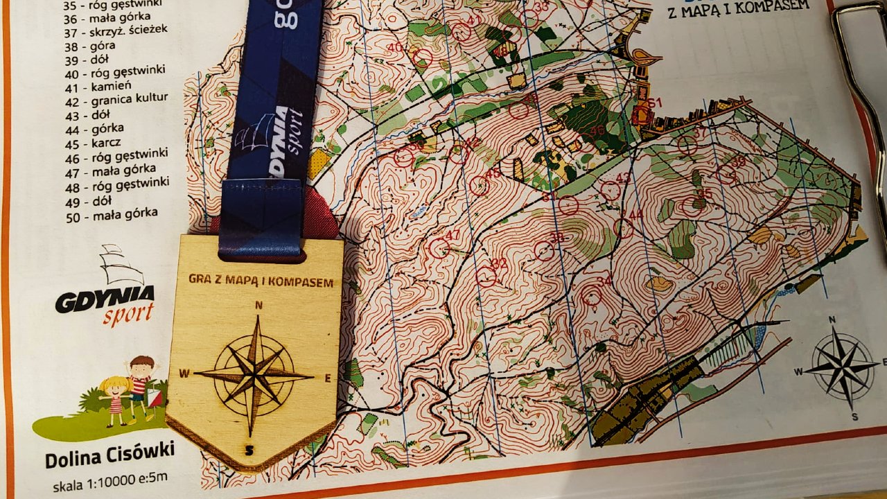 mapa i medal