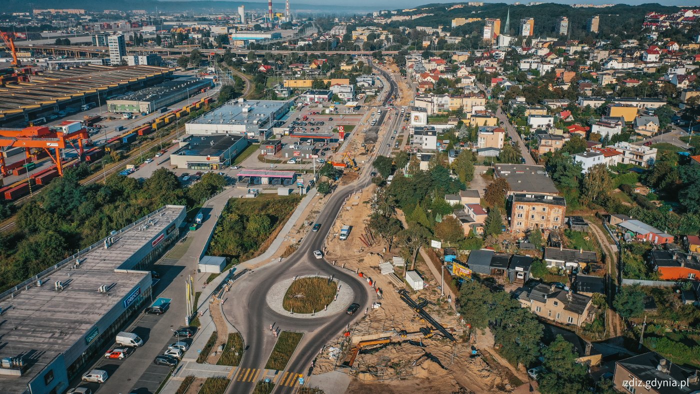 Rozbudowa ul. Unruga na Obłużu (fot. M. Mielewski/ ZDIZ Gdynia, archiwum)