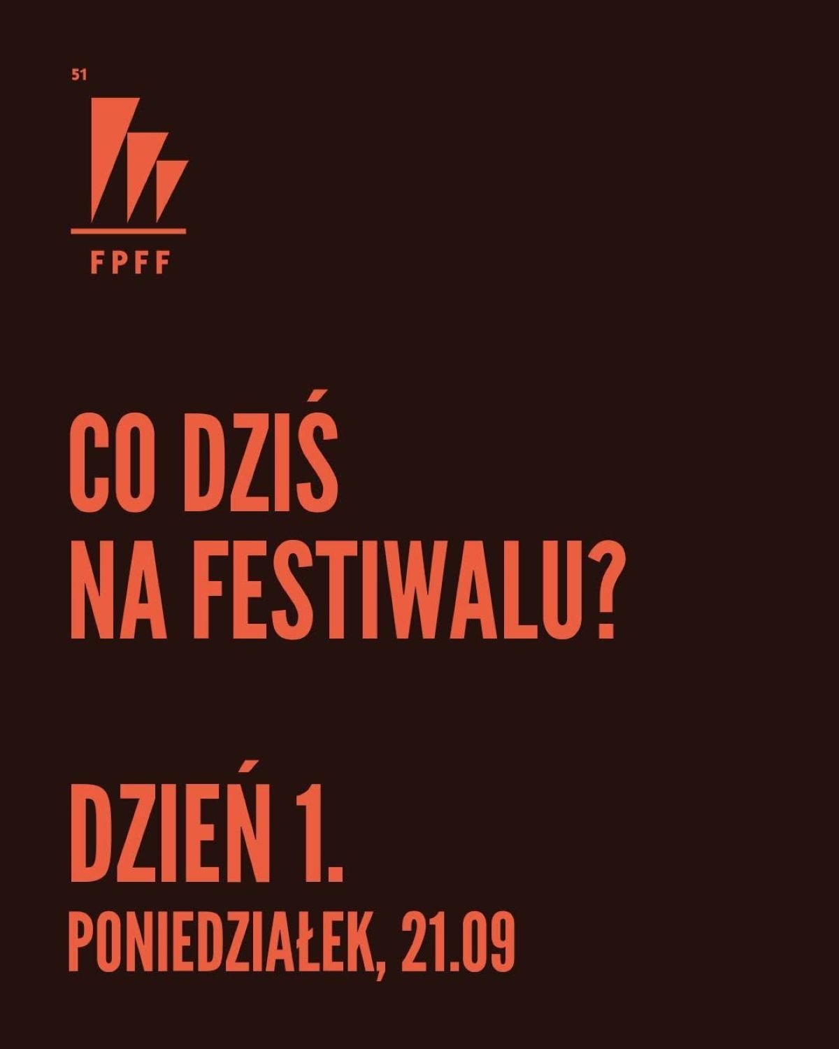 Grafika organizatora 51. Festiwalu Polskich Filmów Fabularnych.