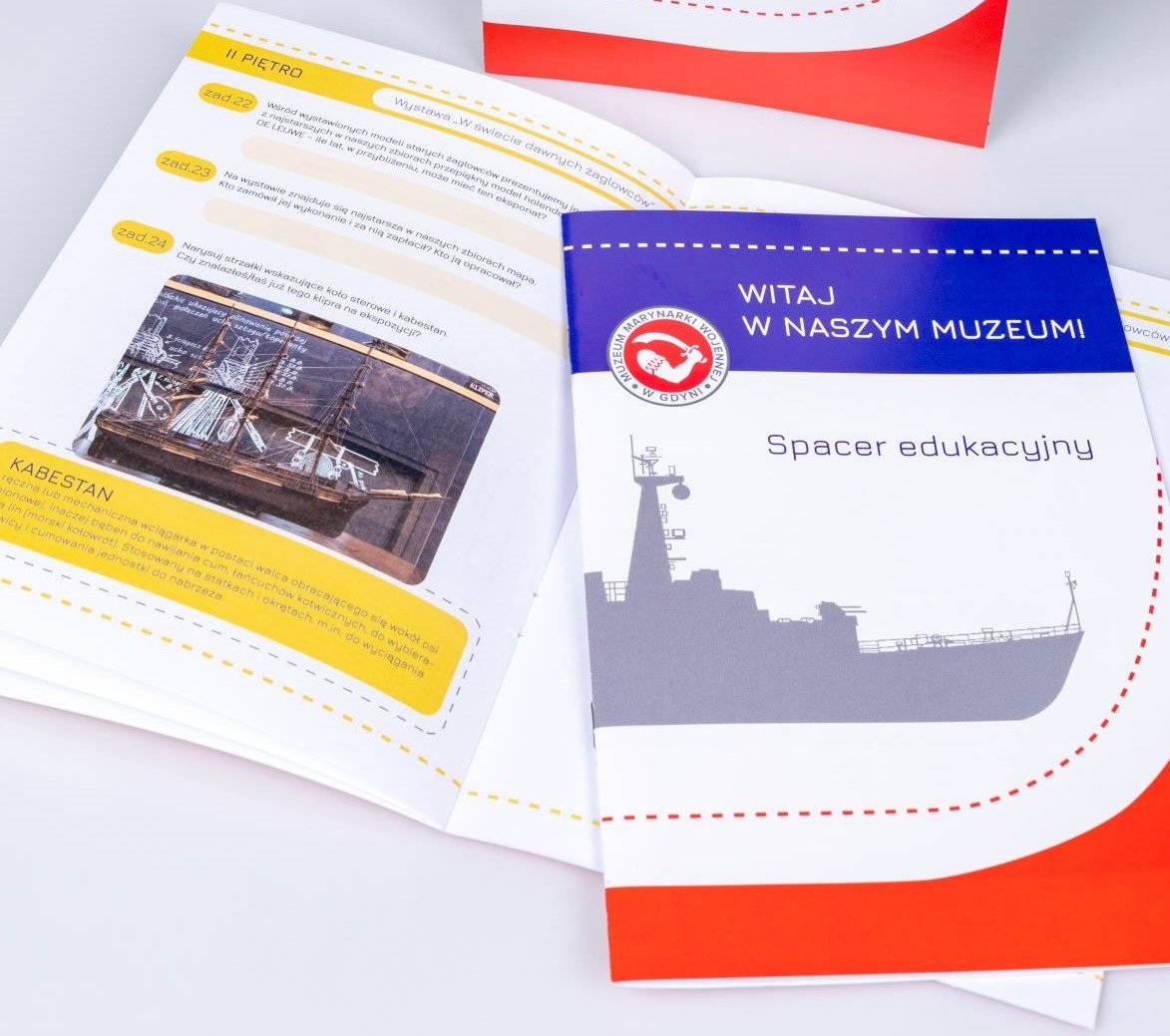 Książeczkę do samodzielnego zwiedzania można odebrać w kasie muzeum // mat. prasowe Muzeum Marynarki Wojennej