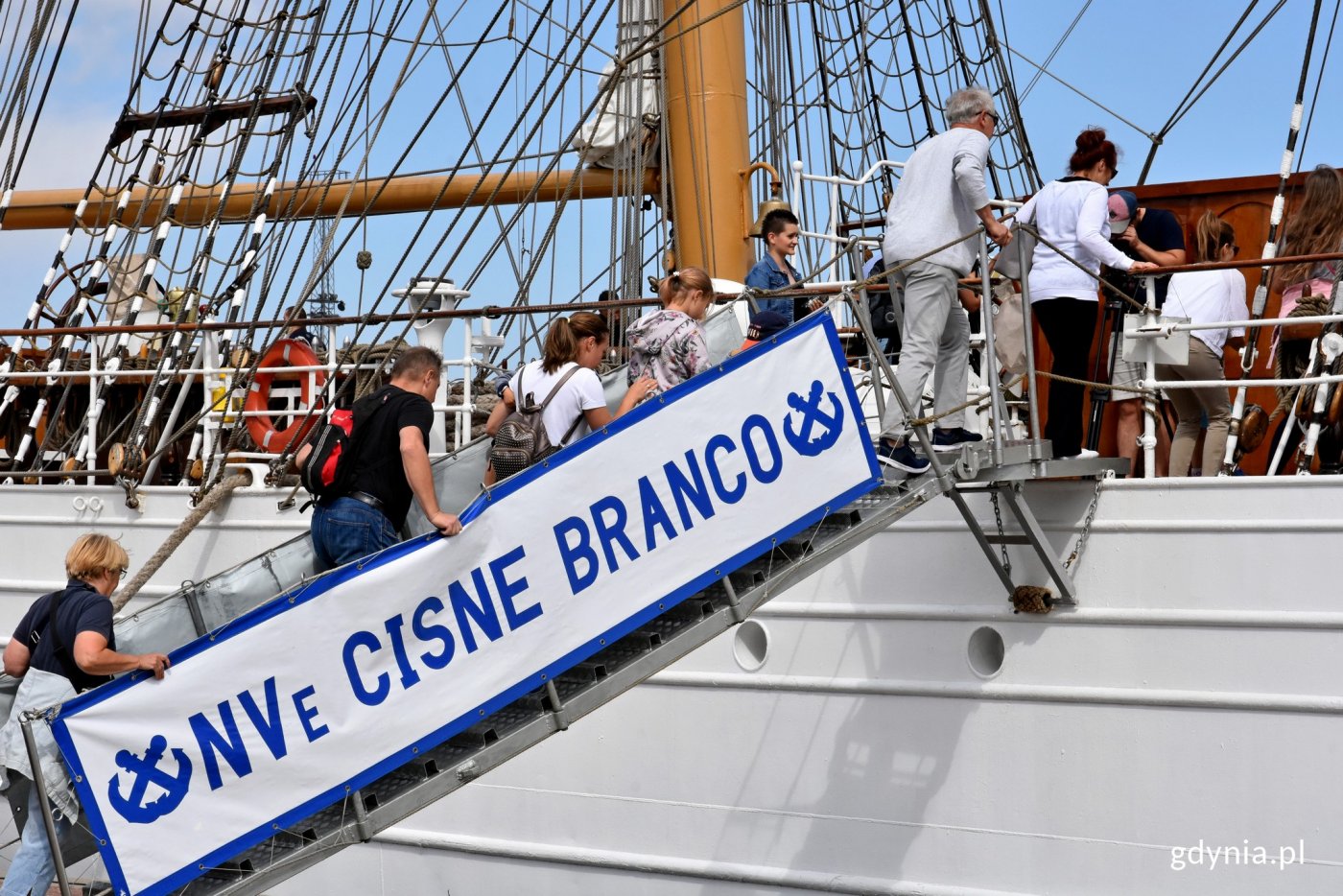 Brazylijski żaglowiec Cisne Branco jest dostępny dla zwiedzających od czwartku, 8 sierpnia do niedzieli, 11 sierpnia // fot. Magdalena Czernek