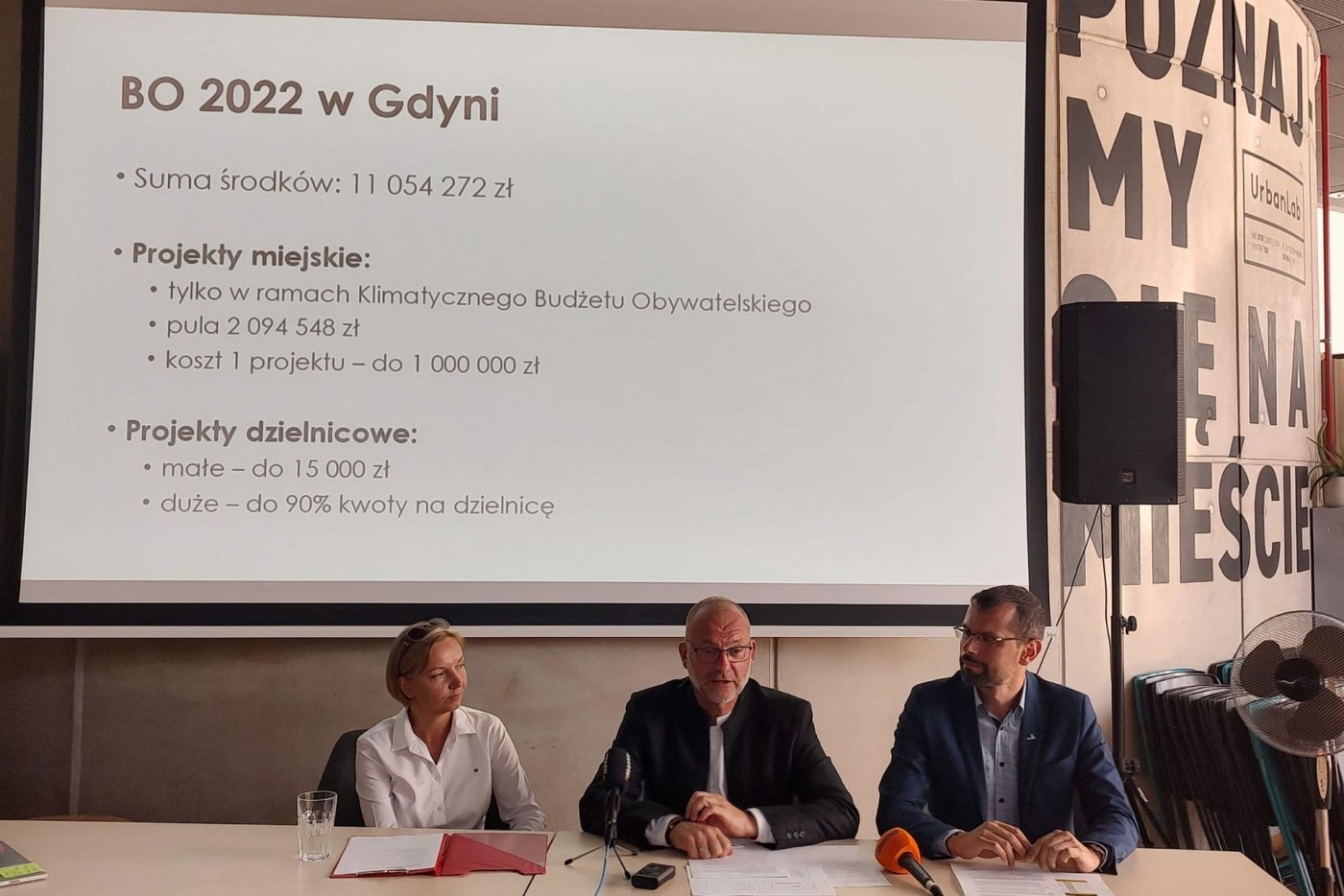 Konferencja BO2022. Od lewej: Magdalena Warmowska, Michał Guć i Lechosław Dzierżak