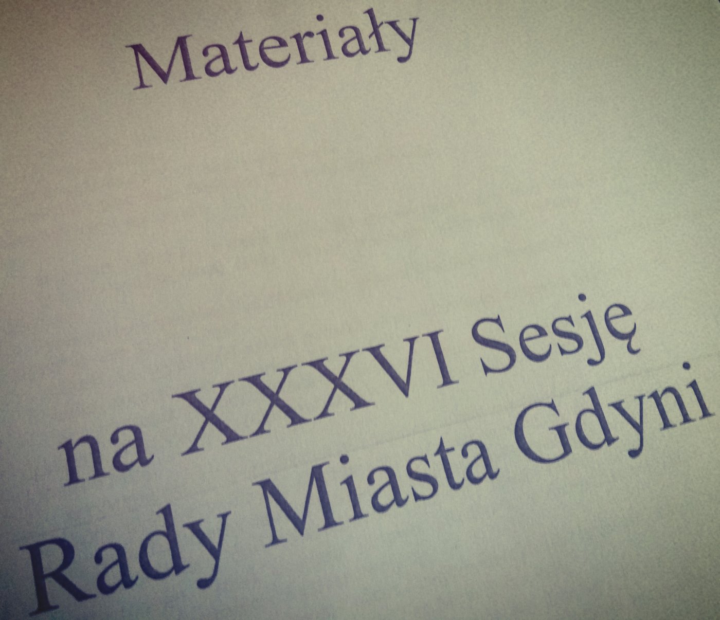 Materiały na XXXVI Sesję Rady Miasta Gdyni