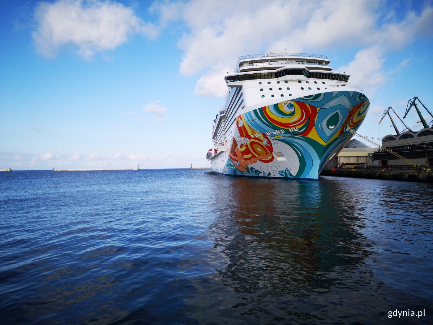 Zacumowany przy nabrzeżu Francuskim Norwegian Getaway/fot. Karolina Szypelt