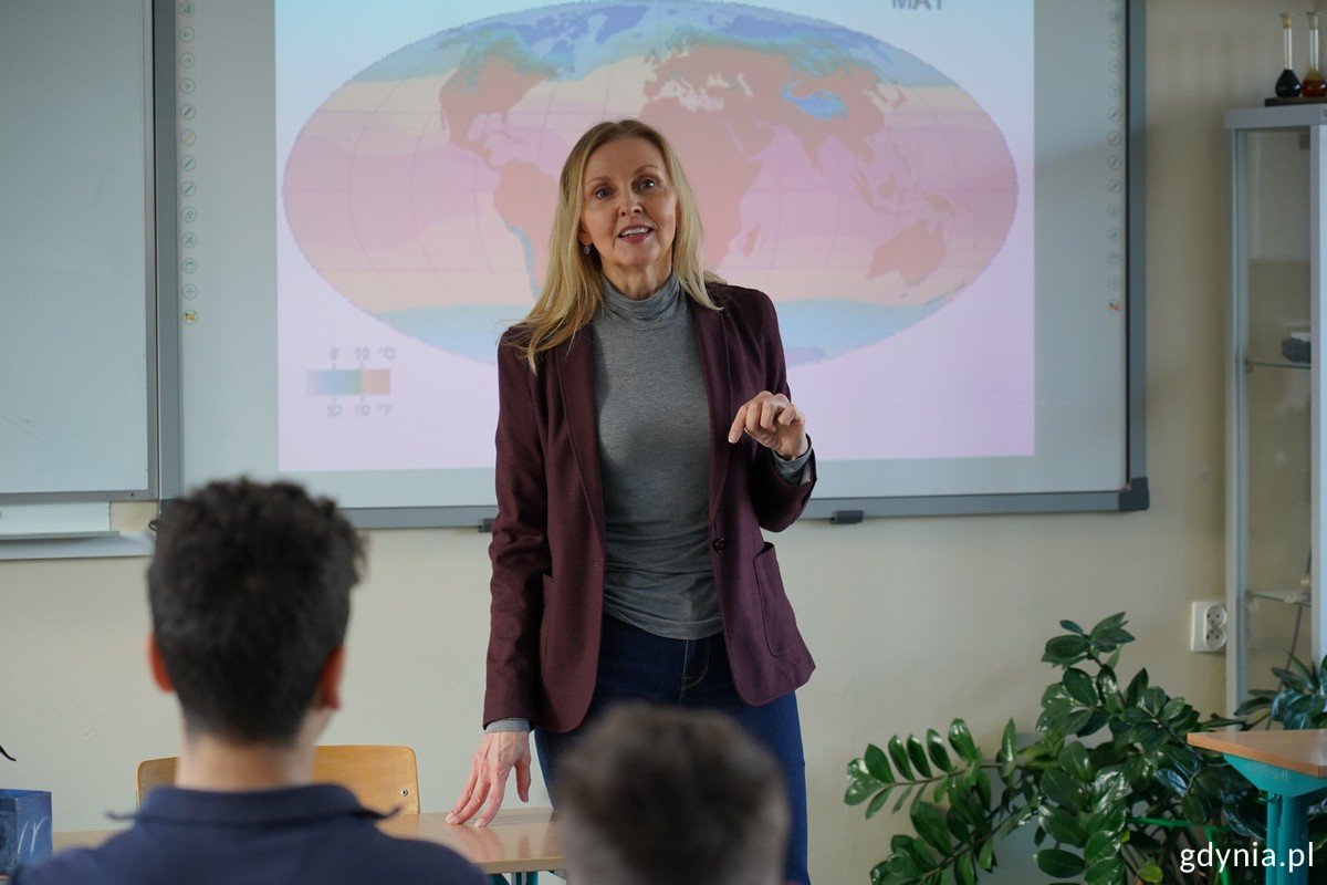 Iwona Kotowska, nauczycielka geografii w gdyńskiej Trójce (fot. Magda Śliżewska)