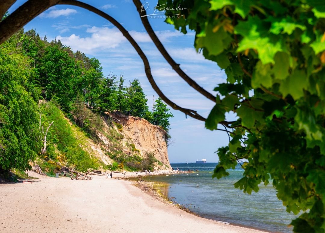 na zdjęciu widok na plażę i klif