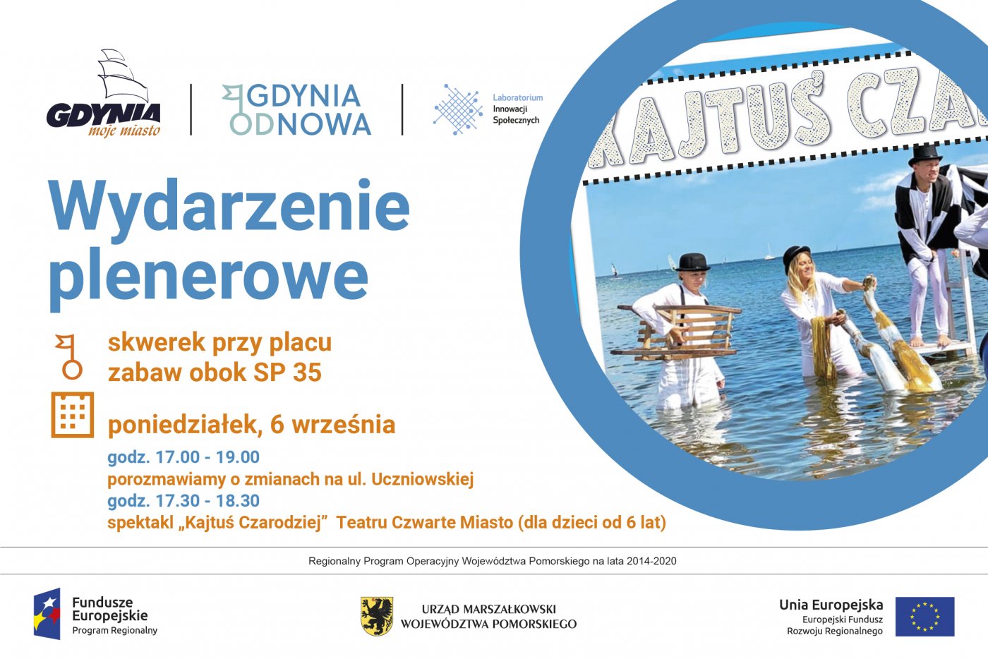 Plakat informujący o spotkaniu dla mieszkańców Witomina // mat. Laboratorium Innowacji Społecznych