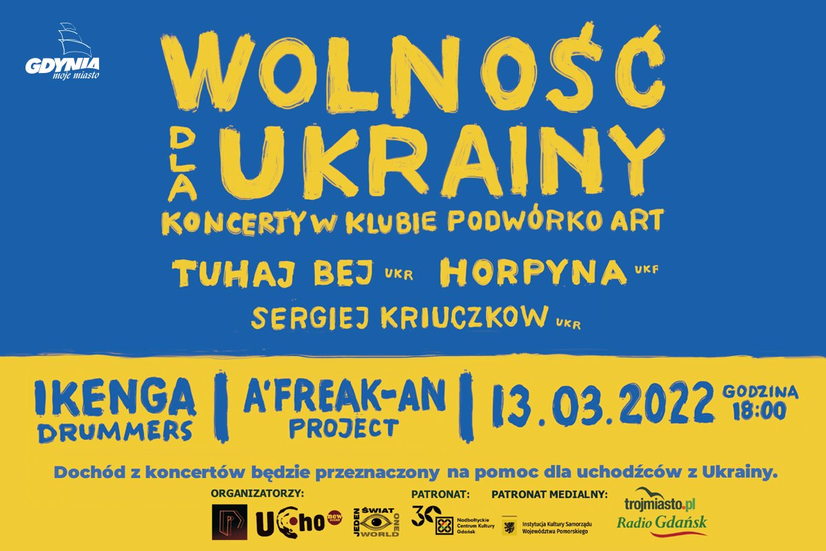Koncert „Wolność dla Ukrainy” w klubie Podwórko Art // mat. prasowe