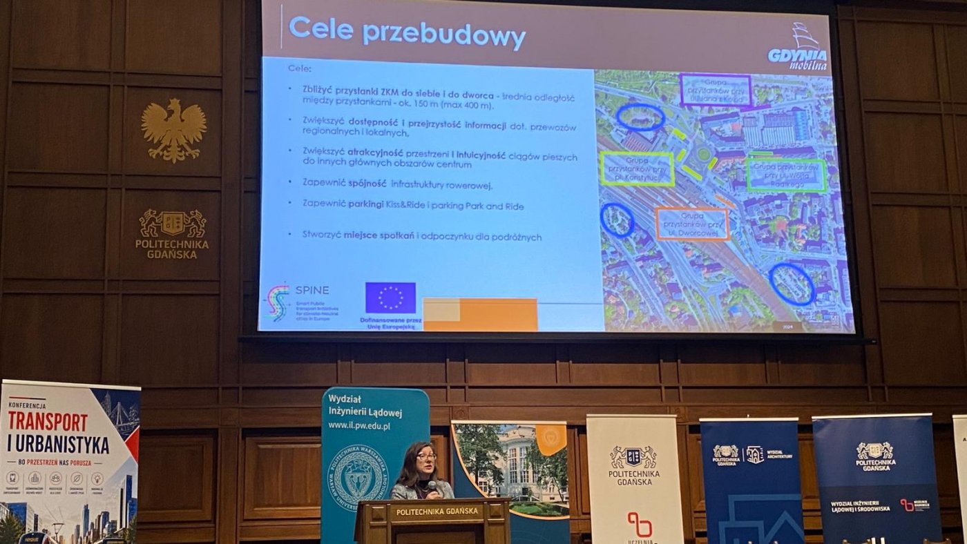 Gdynia na konferencji „Transport i Urbanistyka 2026” -prezentacja WI UM - przedstawia Alicja Pawłowska z Referatu Zarządzania Ruchem i Mobilnością, fot. Gdynia Mobilna