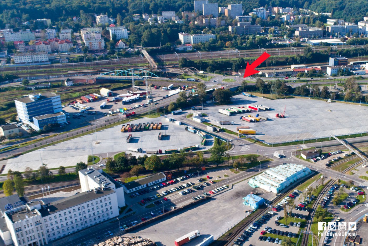 Węzeł Ofiar Grudnia '70 doczeka się przebudowy ze względu na nowy terminal promowy i zwiększony ruch, fot. www.port.gdynia.pl