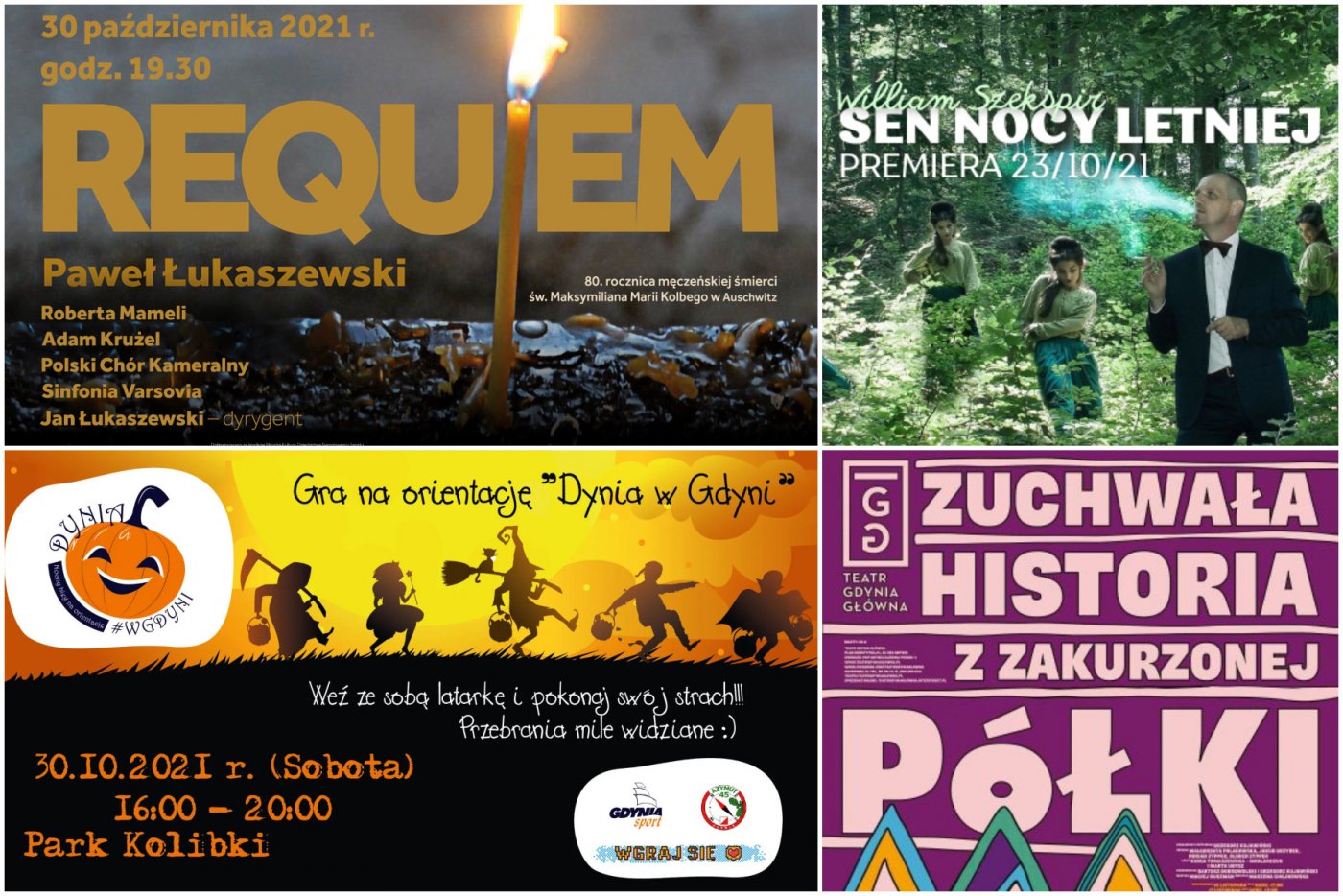 Najbliższe dni to okres zadumy i refleksji, ale to nie oznacza, że w mieście nic w tym czasie nie będzie się działo//collage z materiałów prasowych