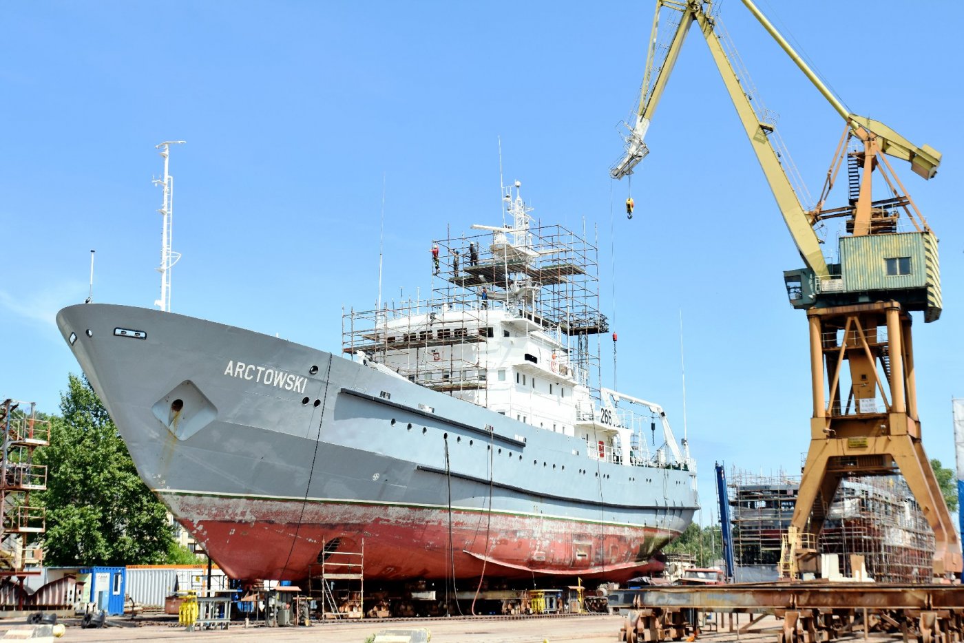 ORP „Arctowski” w trakcie modernizacji w Stoczni Wojennej w Gdyni // fot. materiały PGŻ Stoczni Wojennej