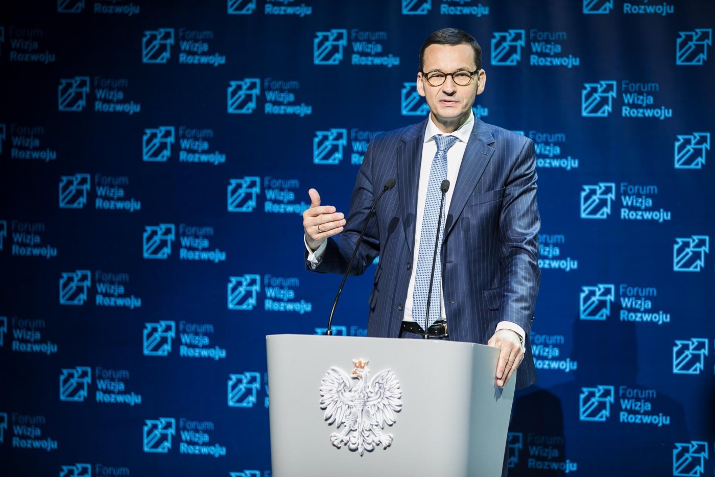 Główne wystąpienie pierwszego dnia Forum Wizja Rozwoju w Gdyni należało do premiera RP, Mateusza Morawieckiego, fot. Karol Stańczak