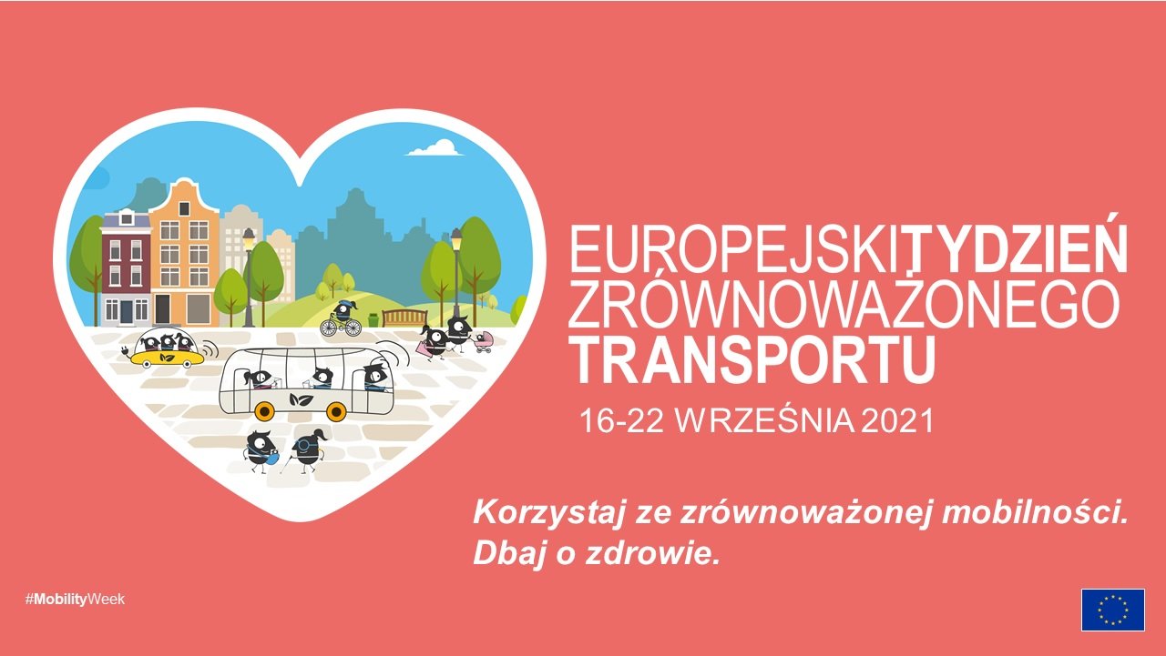 Grafika promująca Europejski Tydzień Zrównoważonego Transportu // materiały prasowe