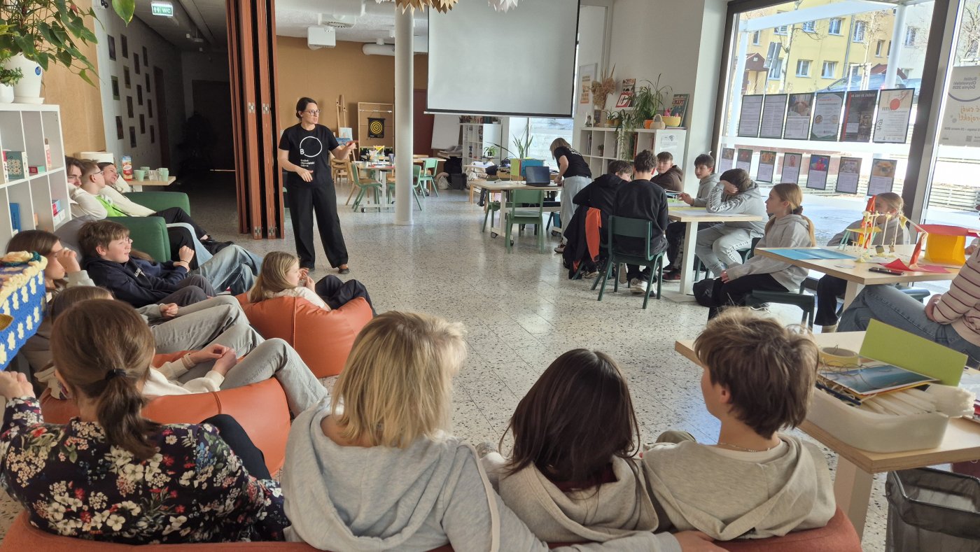 Spotkanie odbyło się w Domu Sąsiedzkim w Przystani Widna 2A (fot. Laboratorium Innowacji Społecznych)