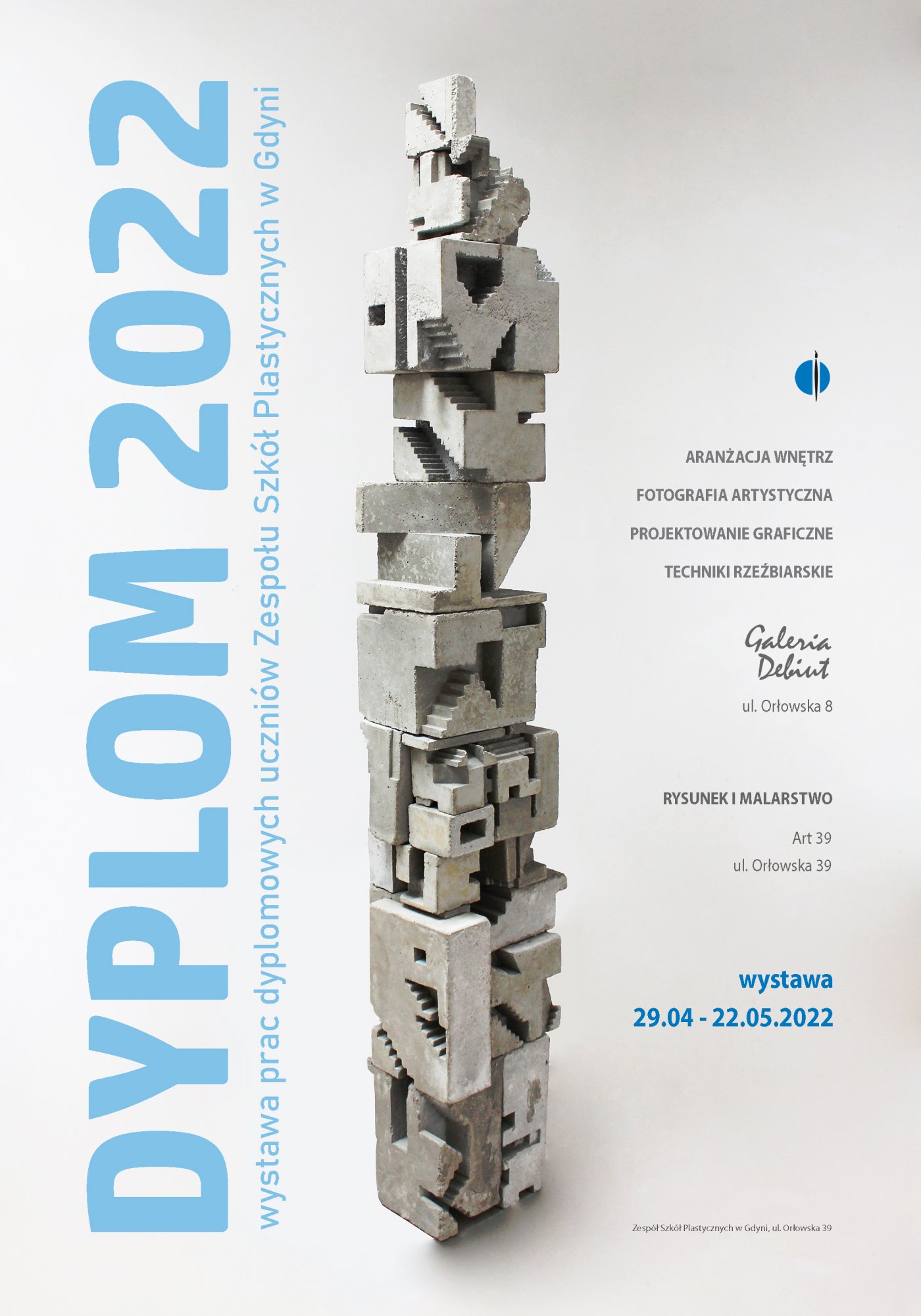 Plakat wystawy przygotowała Ewa Manuszewska, a na plakacie jest przedstawiona praca dyplomowa Weroniki Treppy 