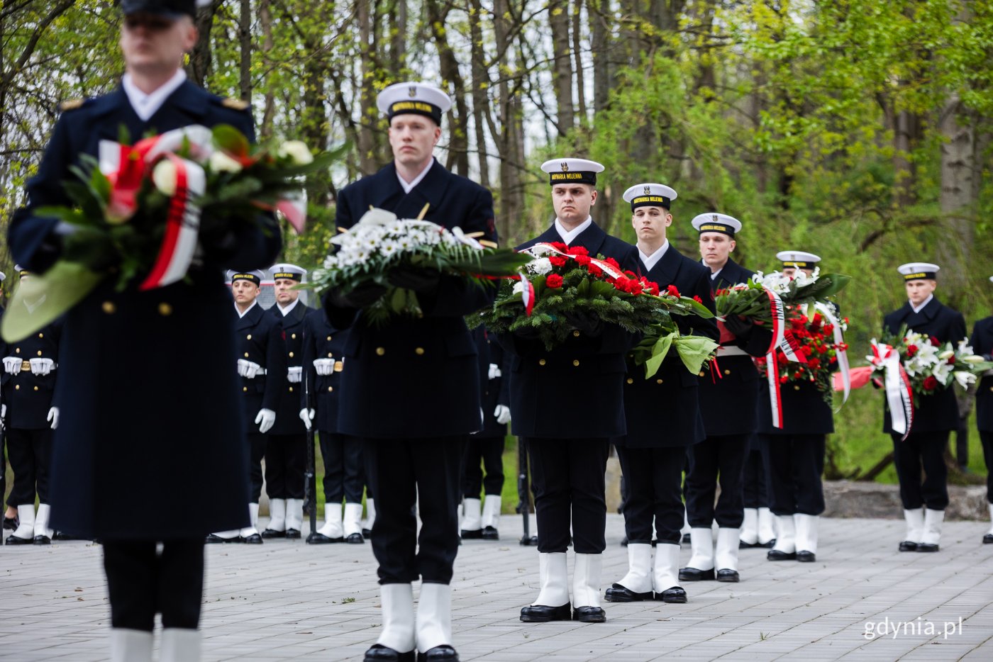 W sobotę 13 kwietnia, w Dzień Pamięci Ofiar Zbrodni Katyńskiej, Gdynia oddała hołd Polakom zamordowanym przez NKWD. Fot. Karol Stańczak. 