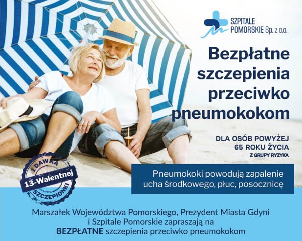 Prezydent Gdyni zaprasza seniorów do skorzystania z programu szczepień przeciw pneumokokom, mat. GCZ
