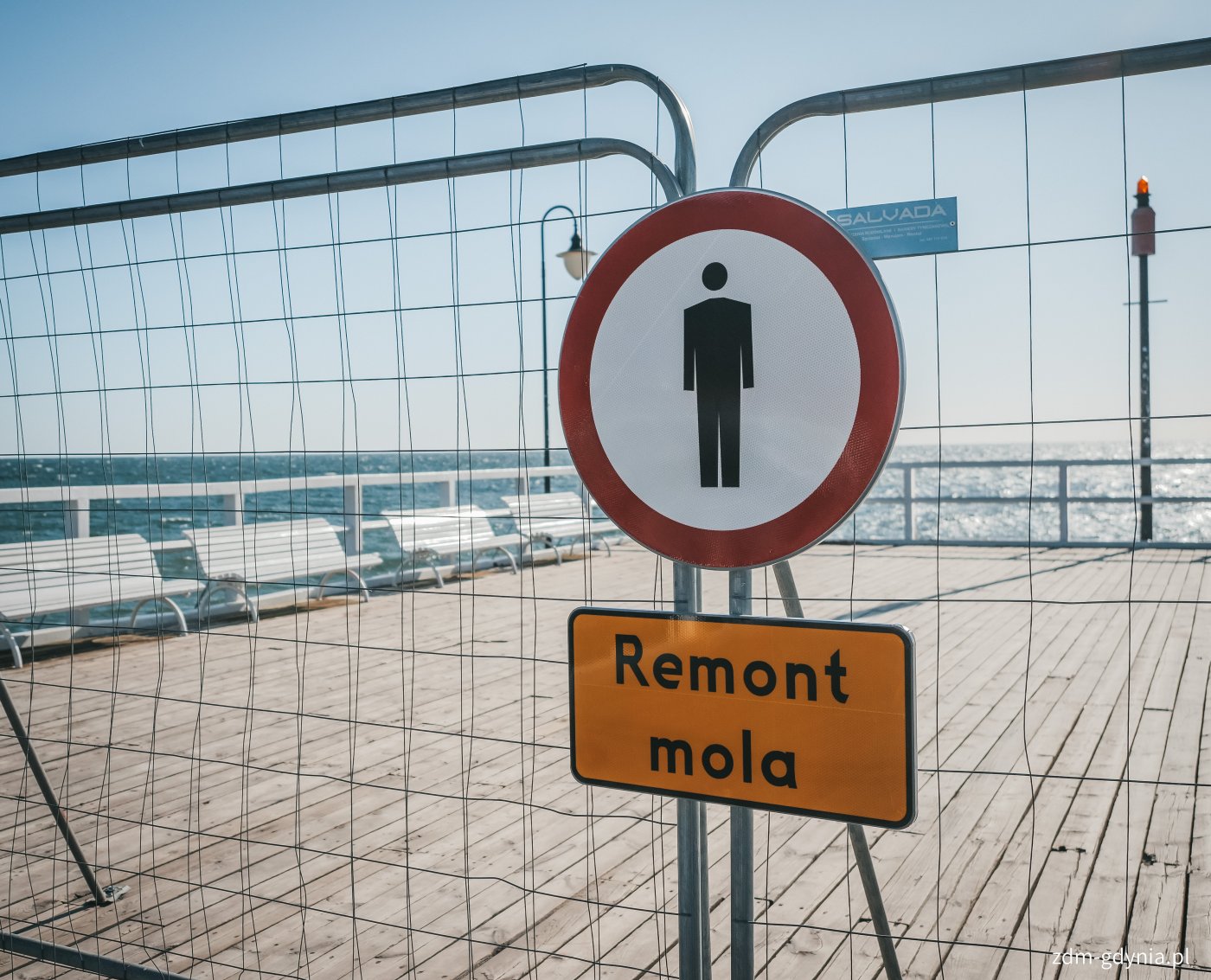 Głowica mola w Orłowie pozostaje wyłączona z użytkowania (fot. Marcin Mielewski, Zarząd Dróg Miejskich)