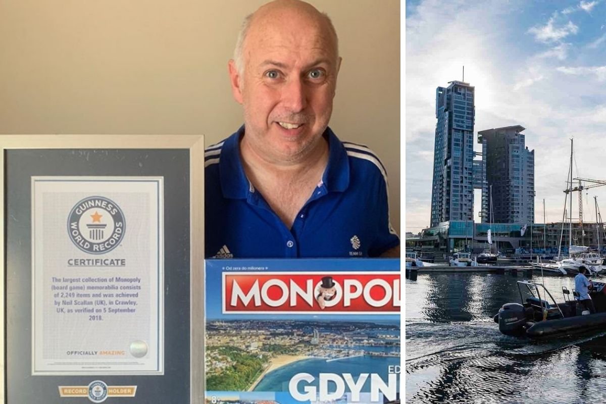 Monopoly Gdynia jest 2 956 grą w kolekcji Neila. // fot. instagram.com/neilscallan; Anna Bobrowska
