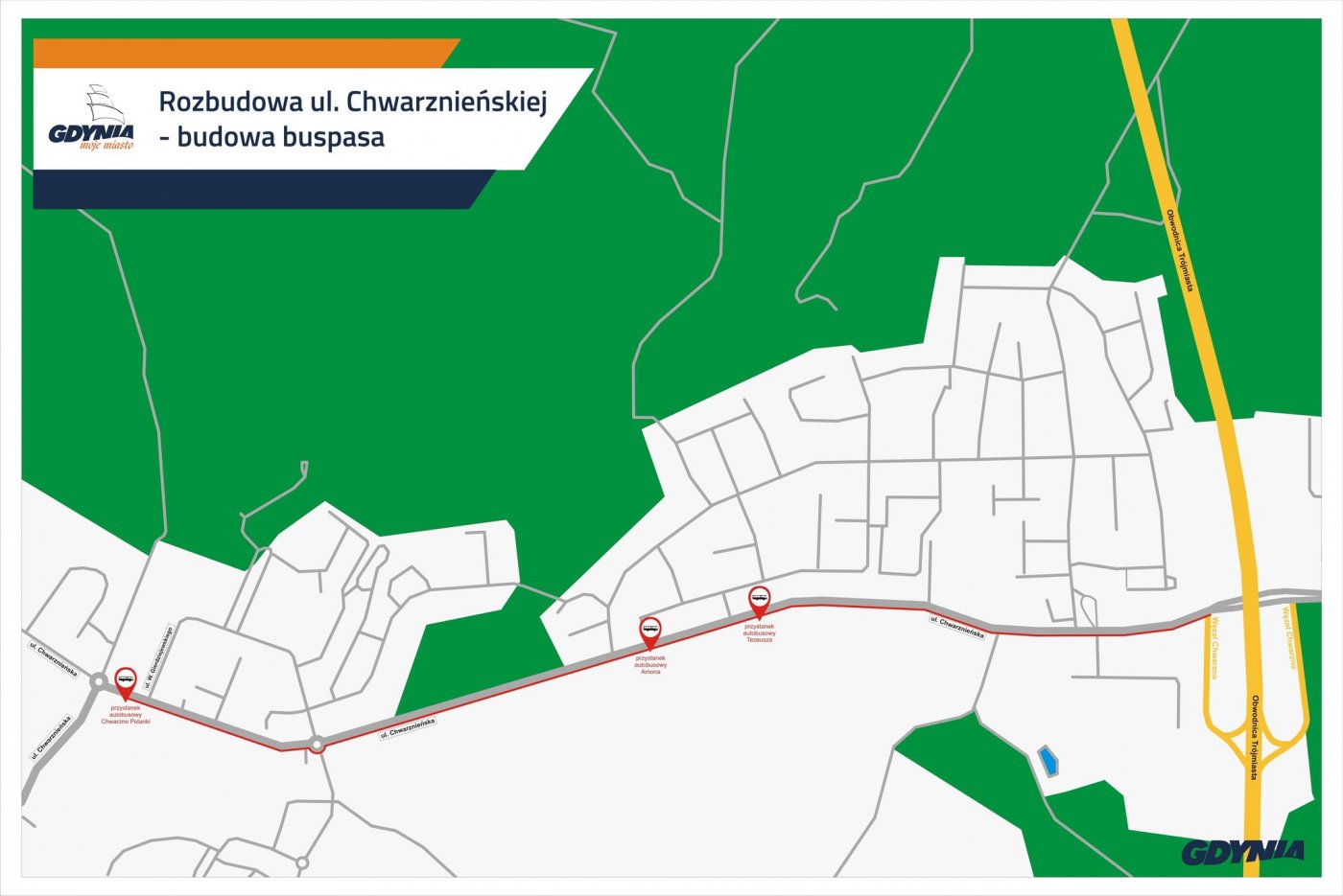 Buspas na Chwarznie-Wiczlinie – poznaliśmy projektanta , zakres planowanje inwestycji, mat. #dzielnicewGdyni