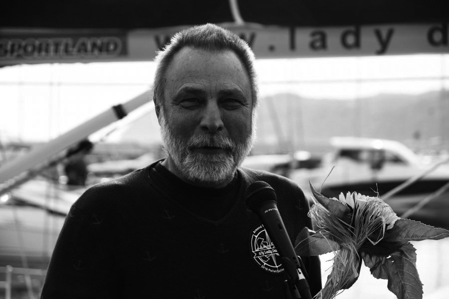 W 2018 r. „Lady Dana 44” po rejsie dookoła świata zacumowała w Gdyni. Na zdjęciu Ryszard Wojnowski// fot. Jan Ziarnicki