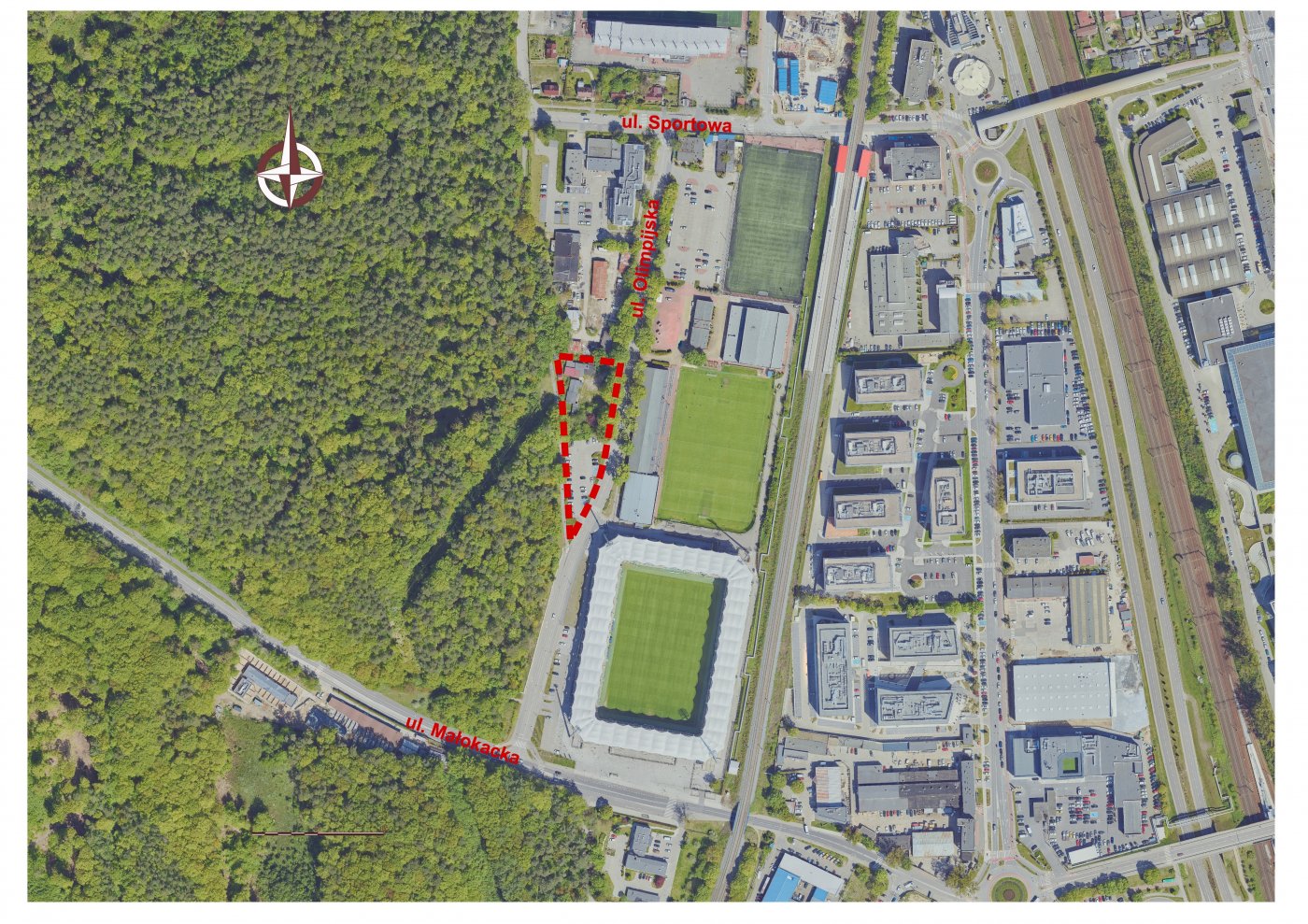 Fragment, którego dotyczy projekt planu zagospodarowania przestrzennego // materiały Biura Planowania Przestrzennego Miasta Gdyni