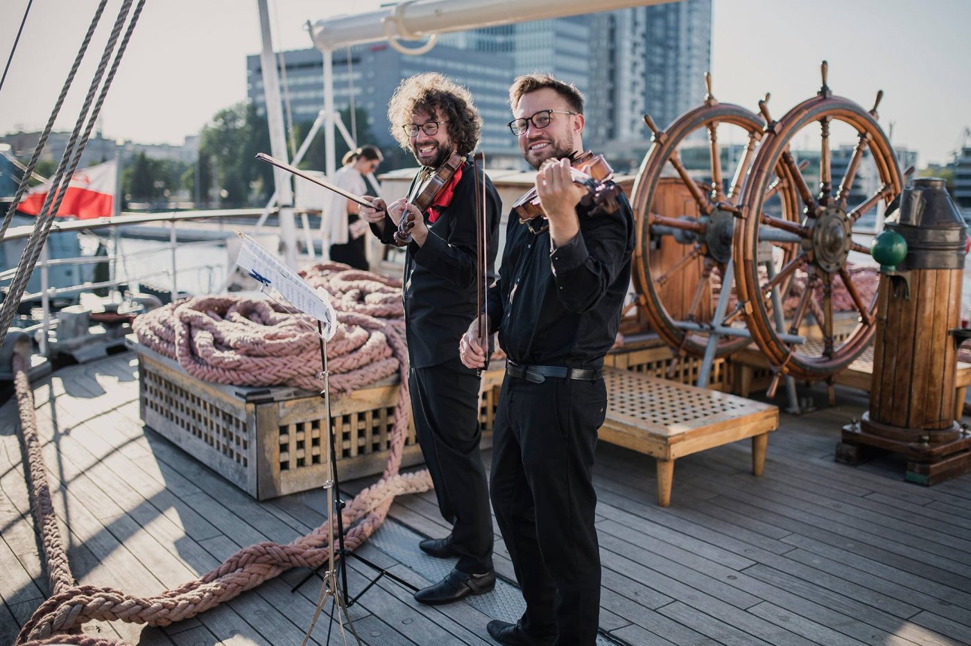 Zespół Duo del Gesú podczas koncertu na 