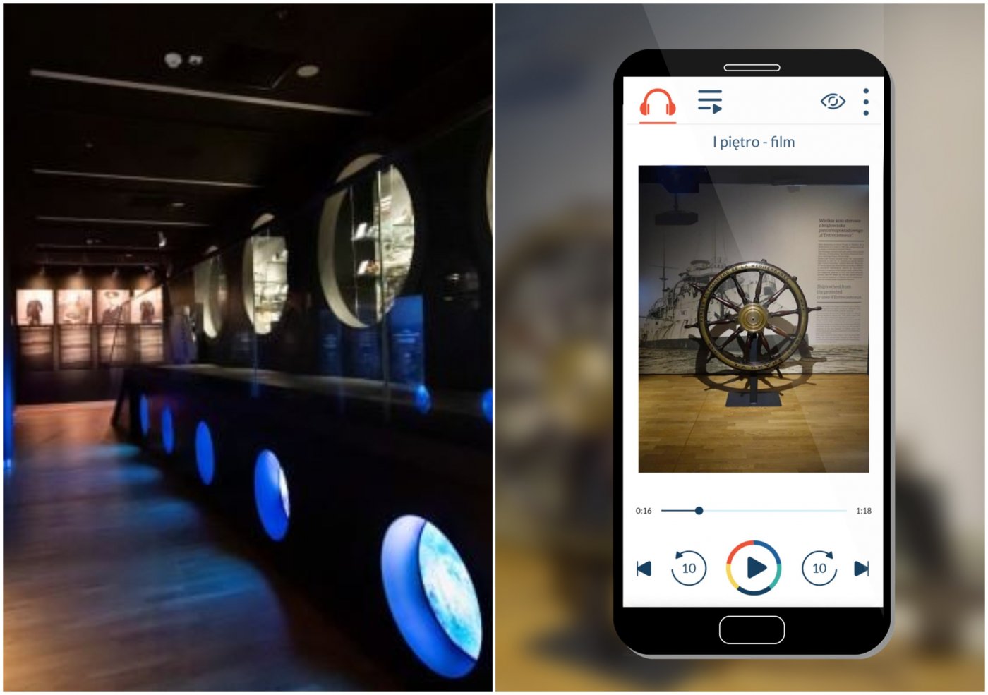 Od 1 marca Muzeum Marynarki Wojennej w Gdyni będzie można zwiedzać z audioprzewodnikiem w telefonie // fot. materiały prasowe