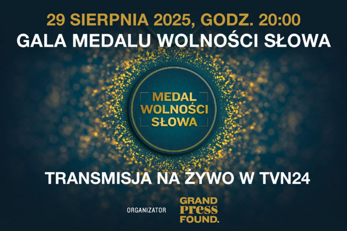 Grafika promująca galę Medalu Wolności Słowa (materiały prasowe)