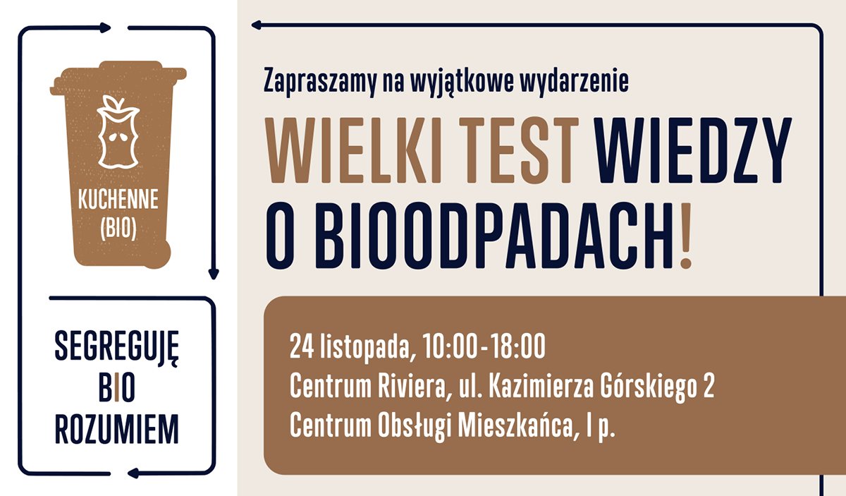 Wielki Test Wiedzy o Bioodpadach już w piątek, 24 listopada.