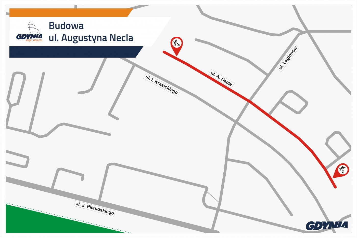 Cztery oferty na budowę ulicy Necla w Gdyni, mat. dzielnice#wGdyni