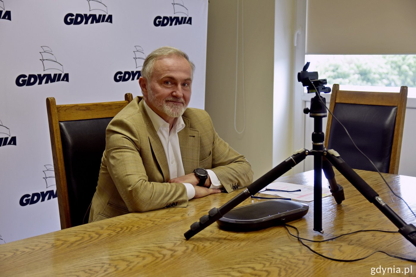 Prezydent Wojciech Szczurek podczas spotkania online z władzami WSB // fot. Paweł Kukla