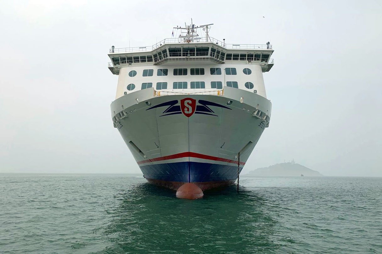 Tak na żywo prezentuje się najnowszy prom Stena Line, czyli Stena Estelle, który lada moment zacznie obsługiwać linię Gdynia - Karlskrona, fot. PortalMorski.pl