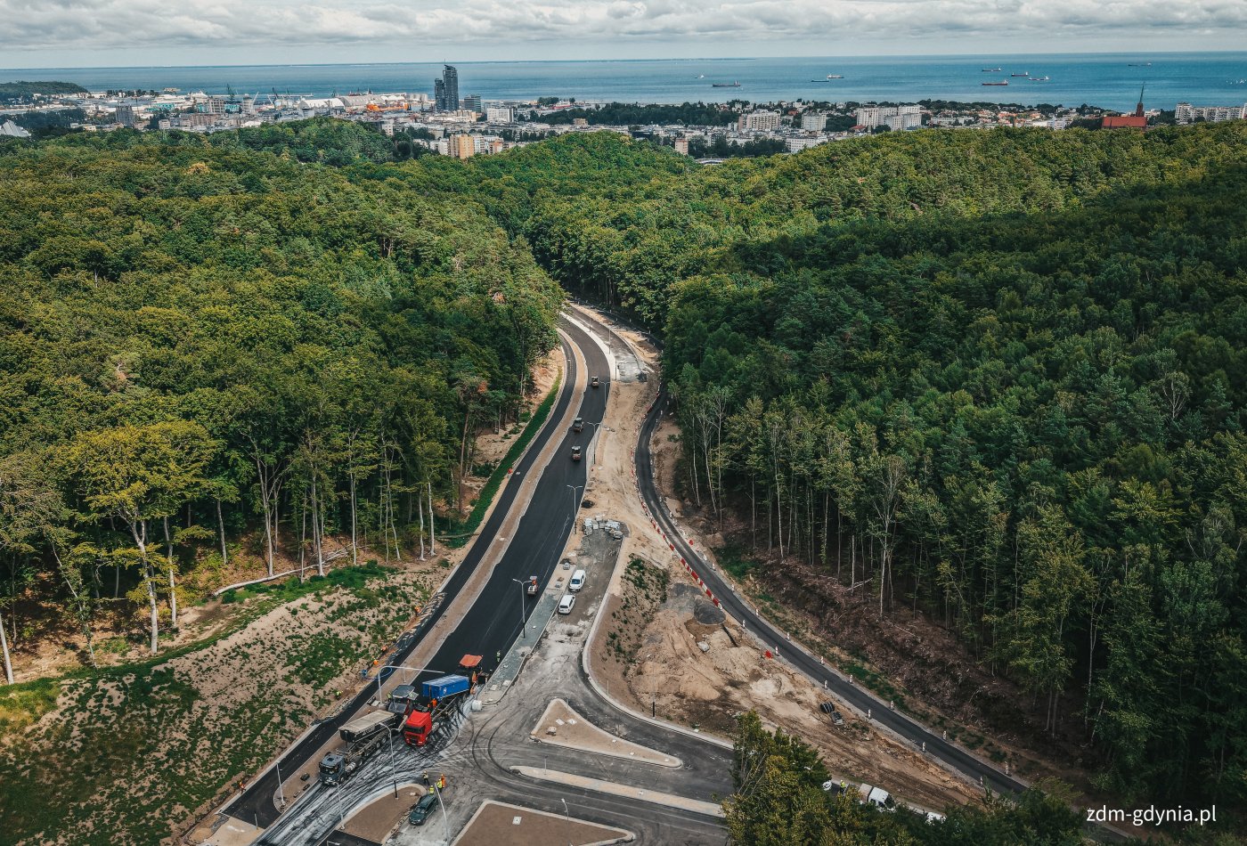 Prace na Obwodnicy Witomina, ul. Kielecka (fot. Marcin Mielewski, ZDM w Gdyni)