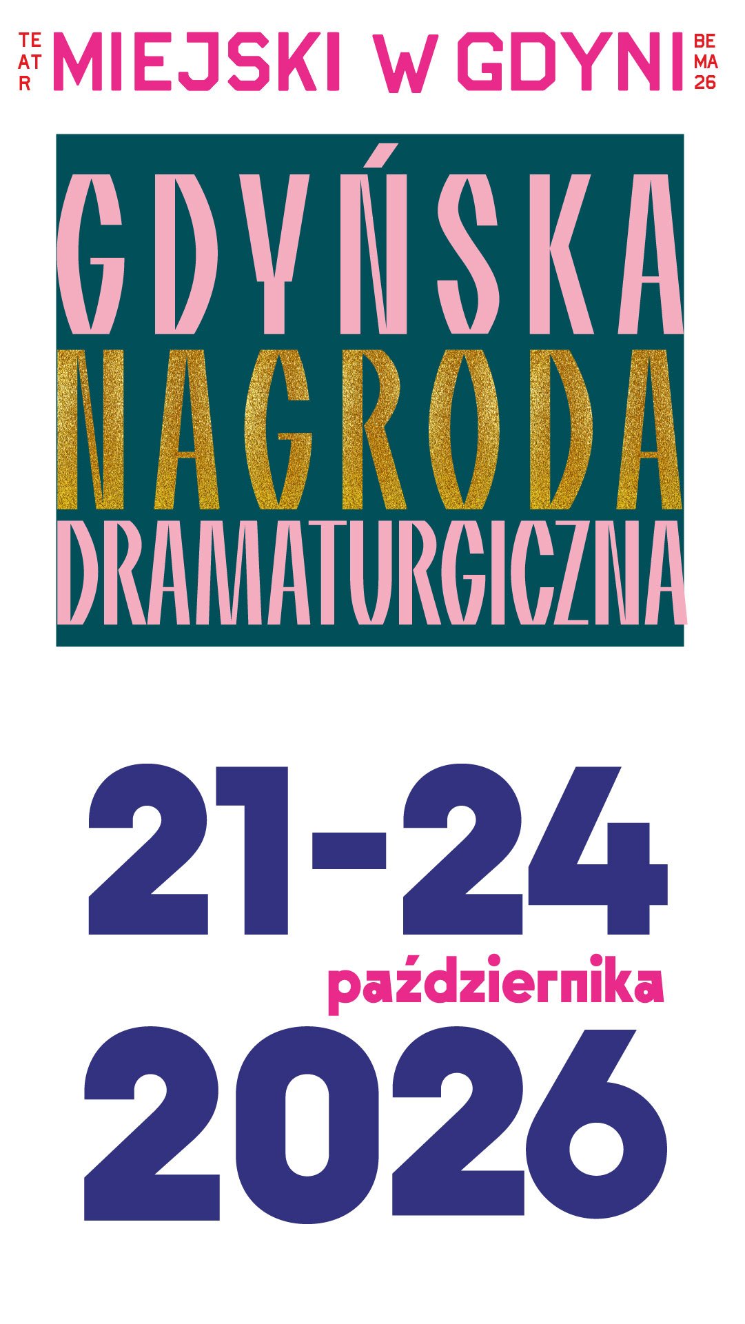Gdyńska Nagroda Dramaturgiczna potrwa od 21 do 24 października (grafika mat. prasowe Teatr Miejski w Gdyni)